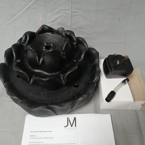 JM by Julien MacDonald Lotus Flower Indoor Water Feature – Black
