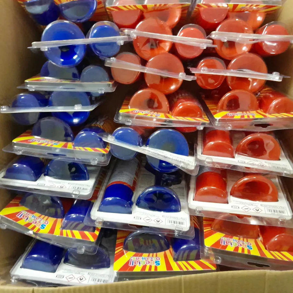 APPROXIMATELY 24 SPECIAL OCCASIONS AIR HORNS IN RED AND BLUE VARIANTS - COLLECTION ONLY