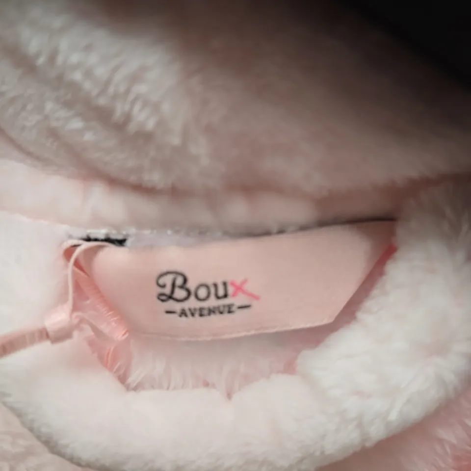 BOUX AVENUE PINK HEART LONG DRESSING GOWN, UK M