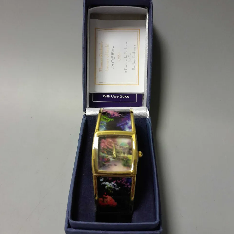 THOMAS KIMKADE LEGACY OF LIGHT ART CUFF WATCH 