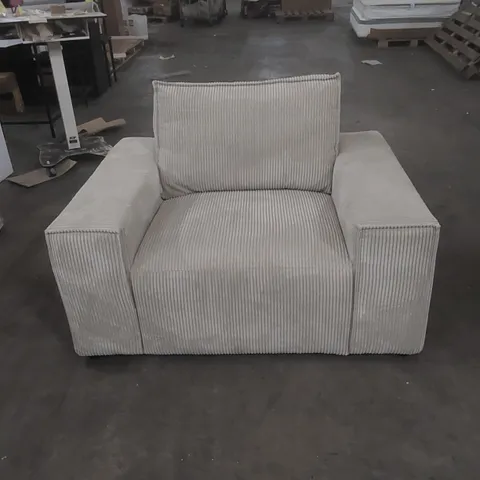 QUALITY DESIGNER CHUNKY CORDUROY ARMCHAIR
