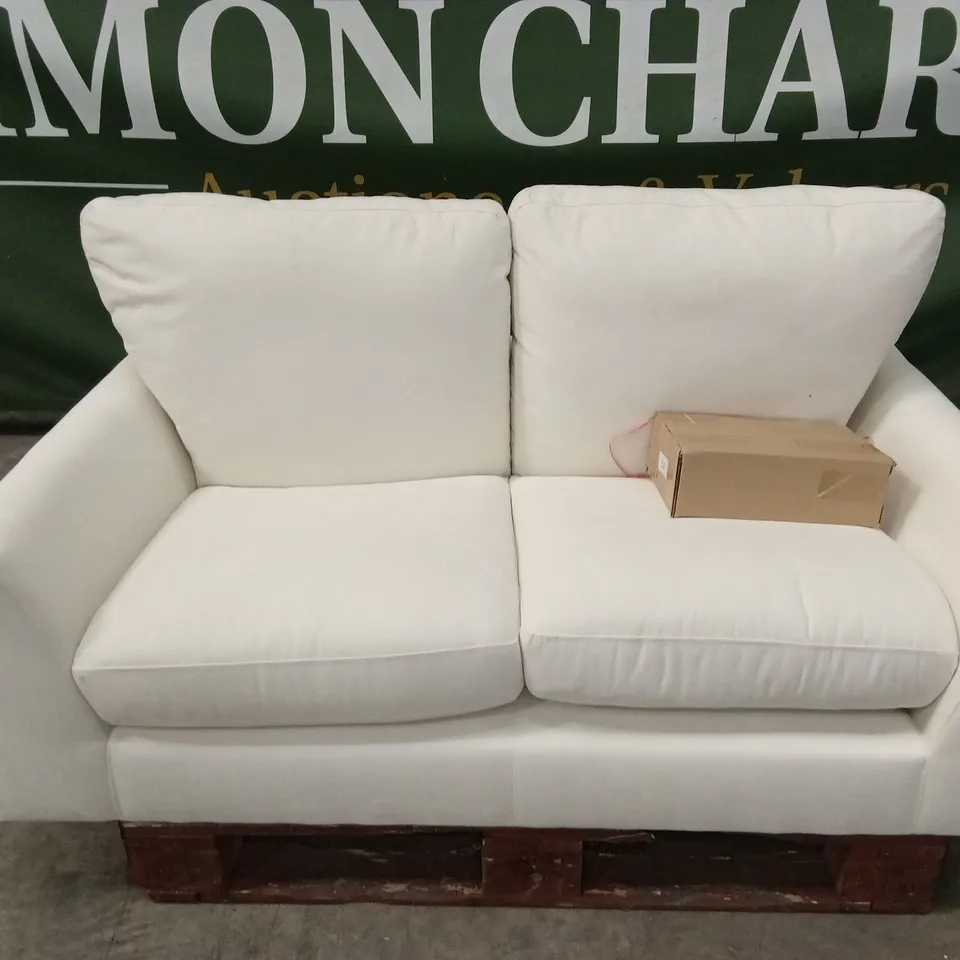 LEXI 2 SEATER SOFA, CREAM HOUSE PLUSH FABRIC