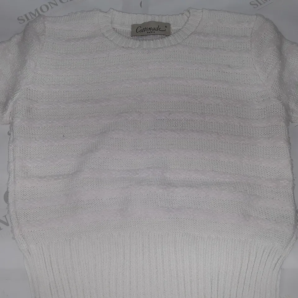 LARGE QUANTITY OF COTTONADE STRIPED JUMPERS - SIZE UNSPECIFIED 