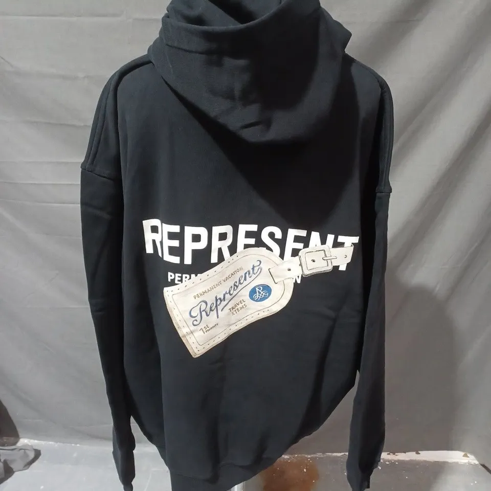 REPRESENT LUGGAGE TAG HOODIE - LARGE