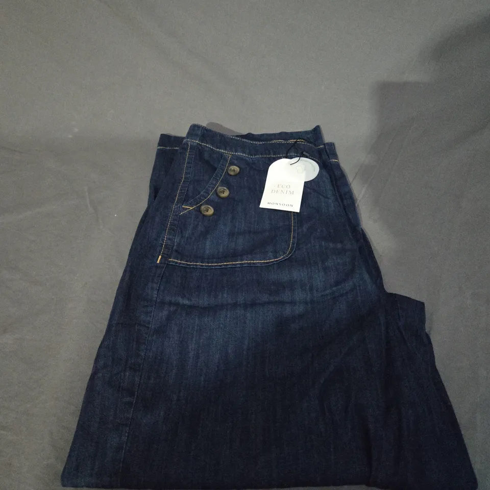 MONSOON CASUAL DENIM TROUERS SIZE M