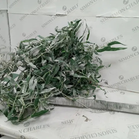 BOXED ALISON CORK 180CM PRE-LIT GREEN LEAF DETAIL INDOOR WILLOW TREE - COLLECTION ONLY