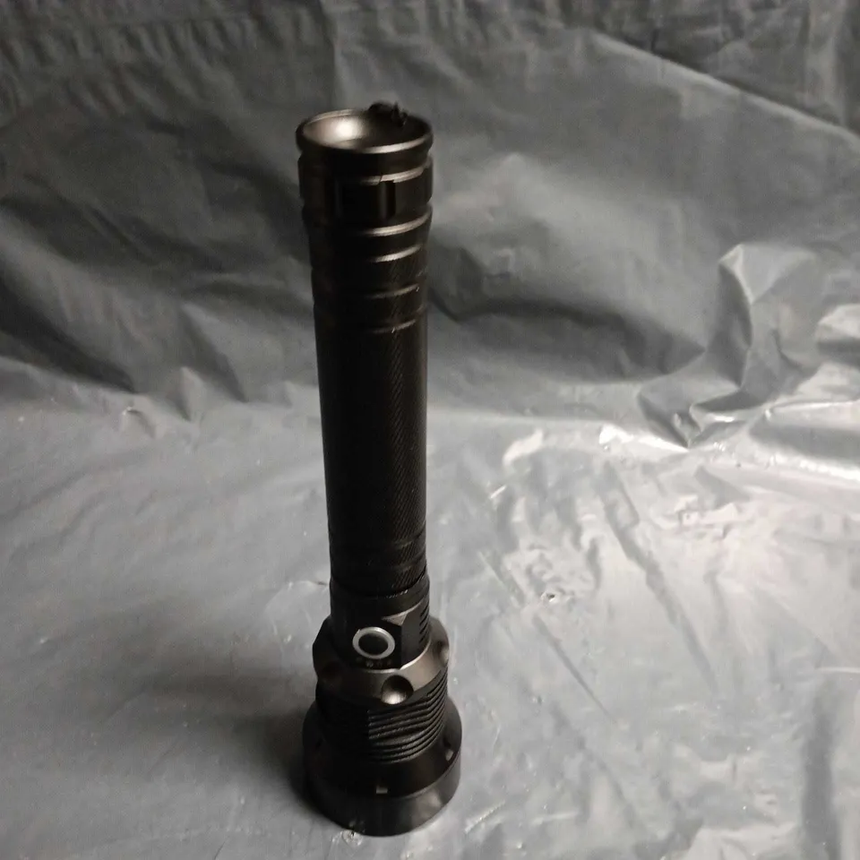 BLACK LED FLASHLIGHT WITH LANYARD – TACTICAL TORCH 