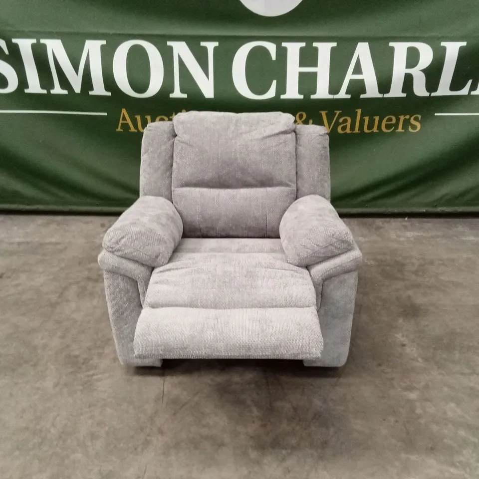 ALBION FABRIC MANUAL RECLINER ARMCHAIR - GREY RRP £479