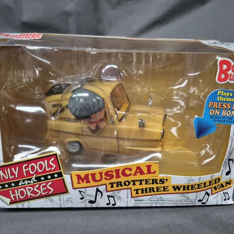 BOXED BOBBLE BUDDIES ONLY FOOLS AND HORSES MUSICAL TROTTERS' THREE WHEELED VAN