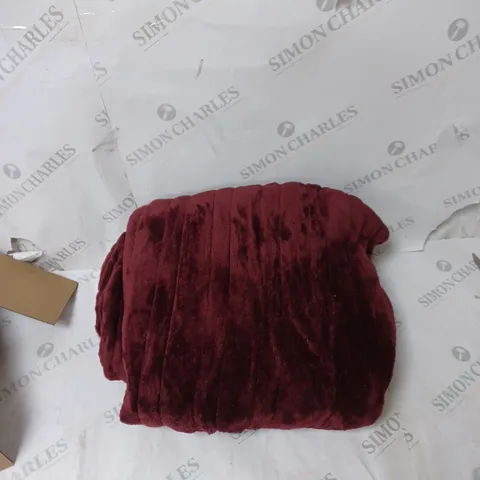 COZEE HOME VELVETSOFT HEATED THROW IN SHIRAZ WINE