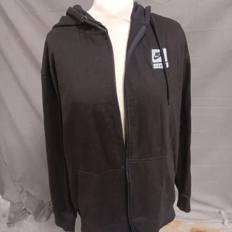 NIKE AIR MAX HOODED ZIP UP JACKET IN BLACK SIZE L