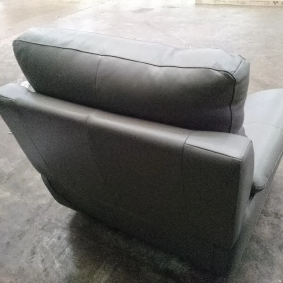 QUALITY ITALIAN DESIGNER PATRIZIO SMALL ARMS ELECTRIC RECLINER CHAIR - ANTHRACITE GREY LEATHER
