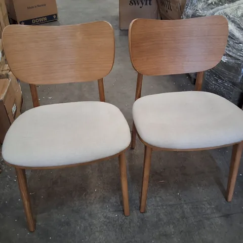 SWYFT SET OF 2 DINING CHAIR 01 - OAK/OATMEAL LINEN