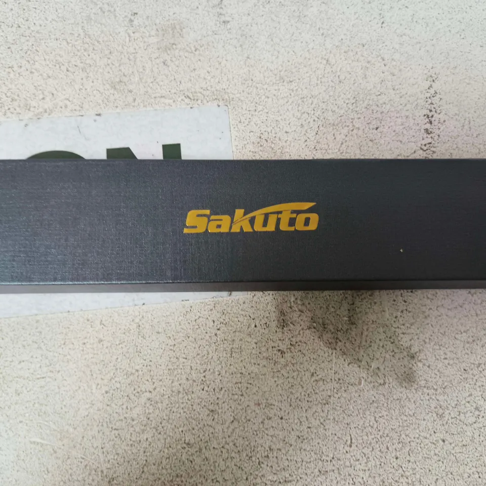 SAKUTO KNIFE WITH BURL WOOD HANDLE IN PRESENTATION BOX