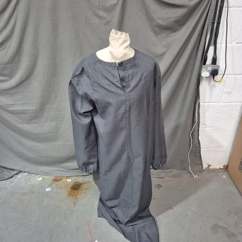 GRAY LONG ROBE/DRESSING GOWN, UK 40 (40INS), 60IN LENGTH 