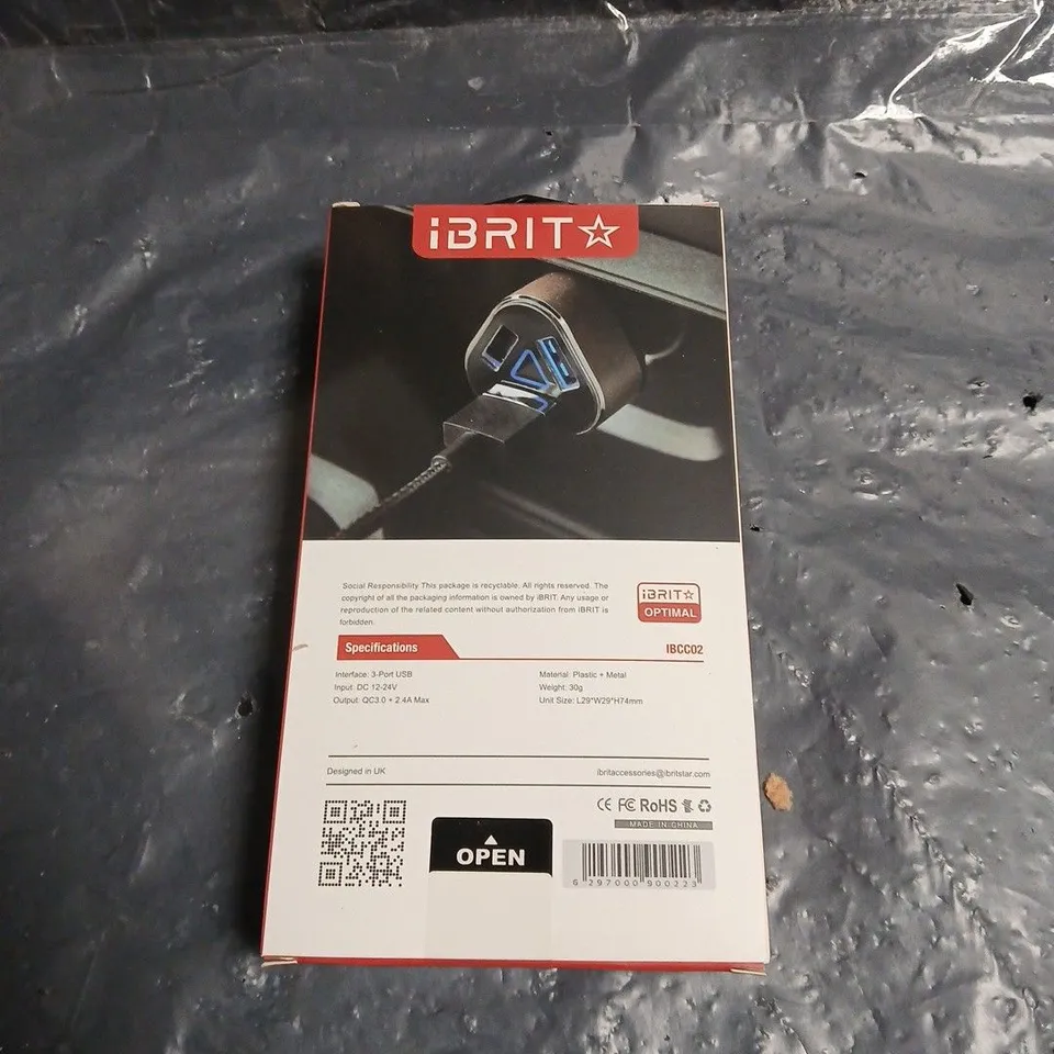 BOX OF APPROXIMATELY 20 IBRIT RANGER TQ QC3.0 QUICK CHARGE CAR CHARGER