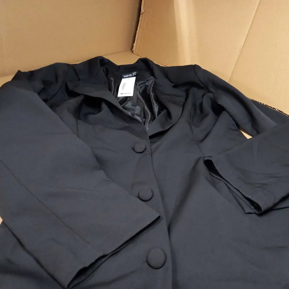 BOOHOOBLACK TALL CINCHED WAIST BLAZER DRESS - SIZE TALL/16