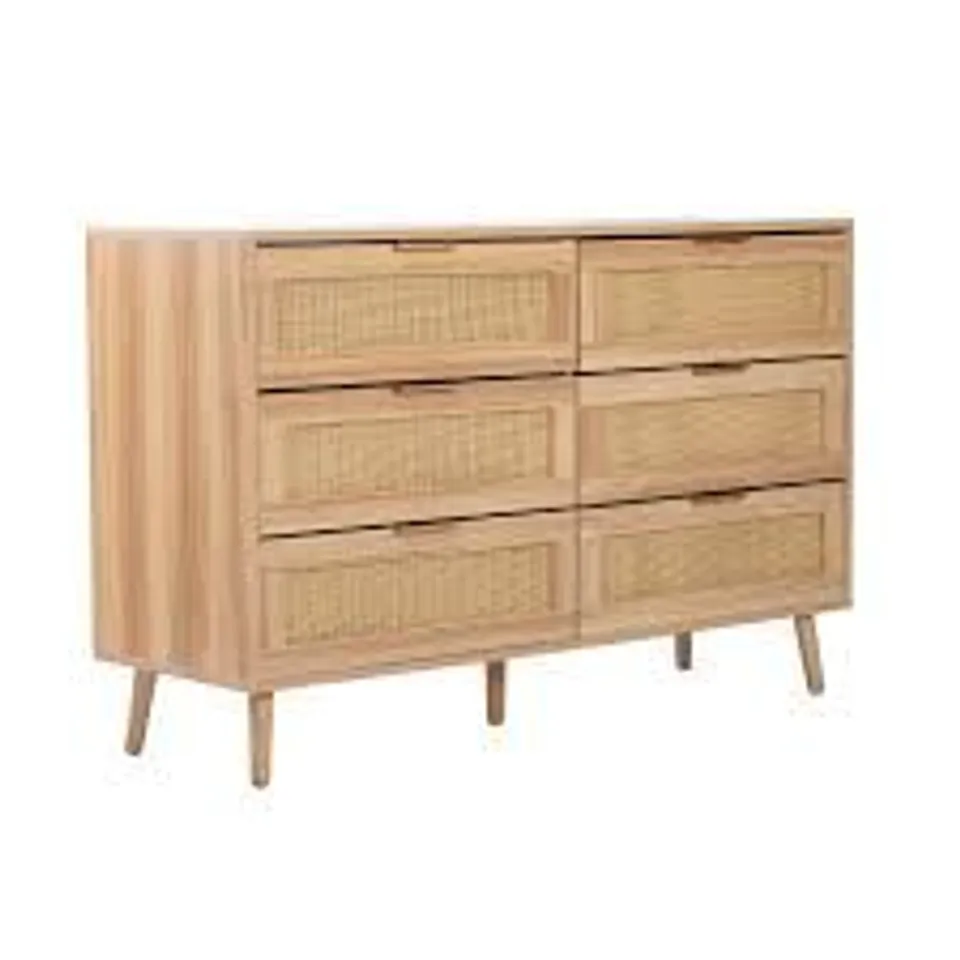 BOXED TOPAZ 119CM WIDE 6 DRAWER SIDEBOARD 
