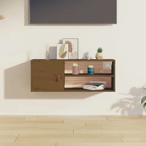 BOXED SOLID WOOD TV STAND