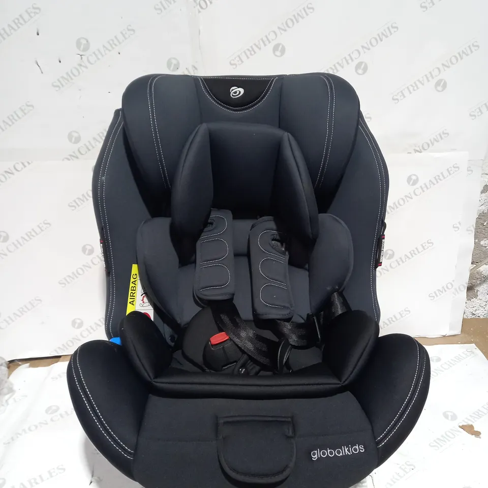GLOBALKIDS SAFETY BABY CAR SEAT WITH ISOFIX AND TOP TETHER, 360 DEGREE ROTATING CHILD
