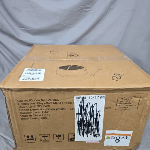BOXED CLAY EFFECT MGO FIRE PIT 45CM 
