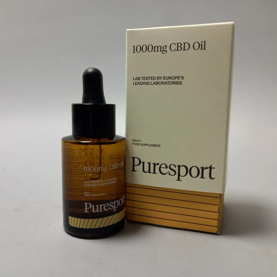 BOXED PURESPORT 1000mg CBD OIL (30ml)