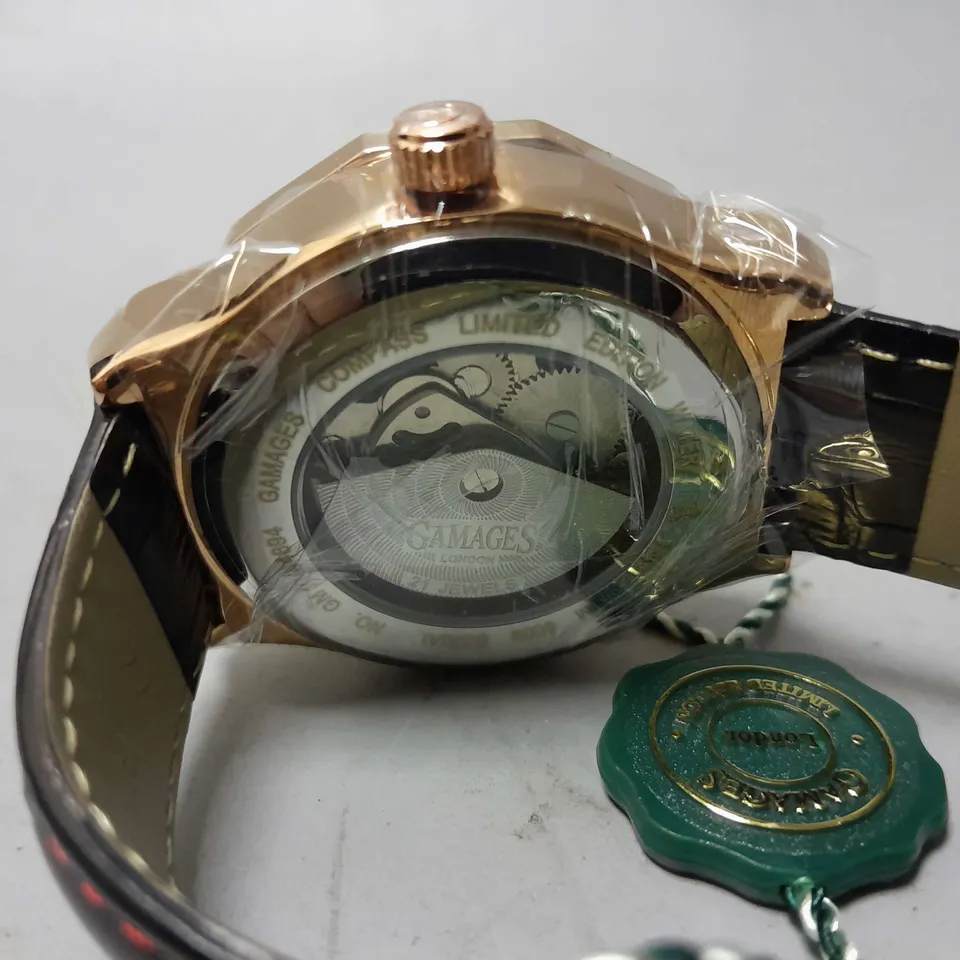 BOXED GAMAGES COMPASS ROSE WATCH