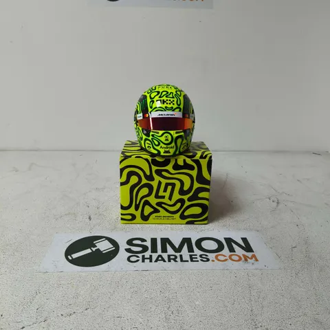 BELL MCLAREN 1:2 SCALE HELMET – NEON YELLOW/BLACK (BOXED) - LANDO NORRIS 