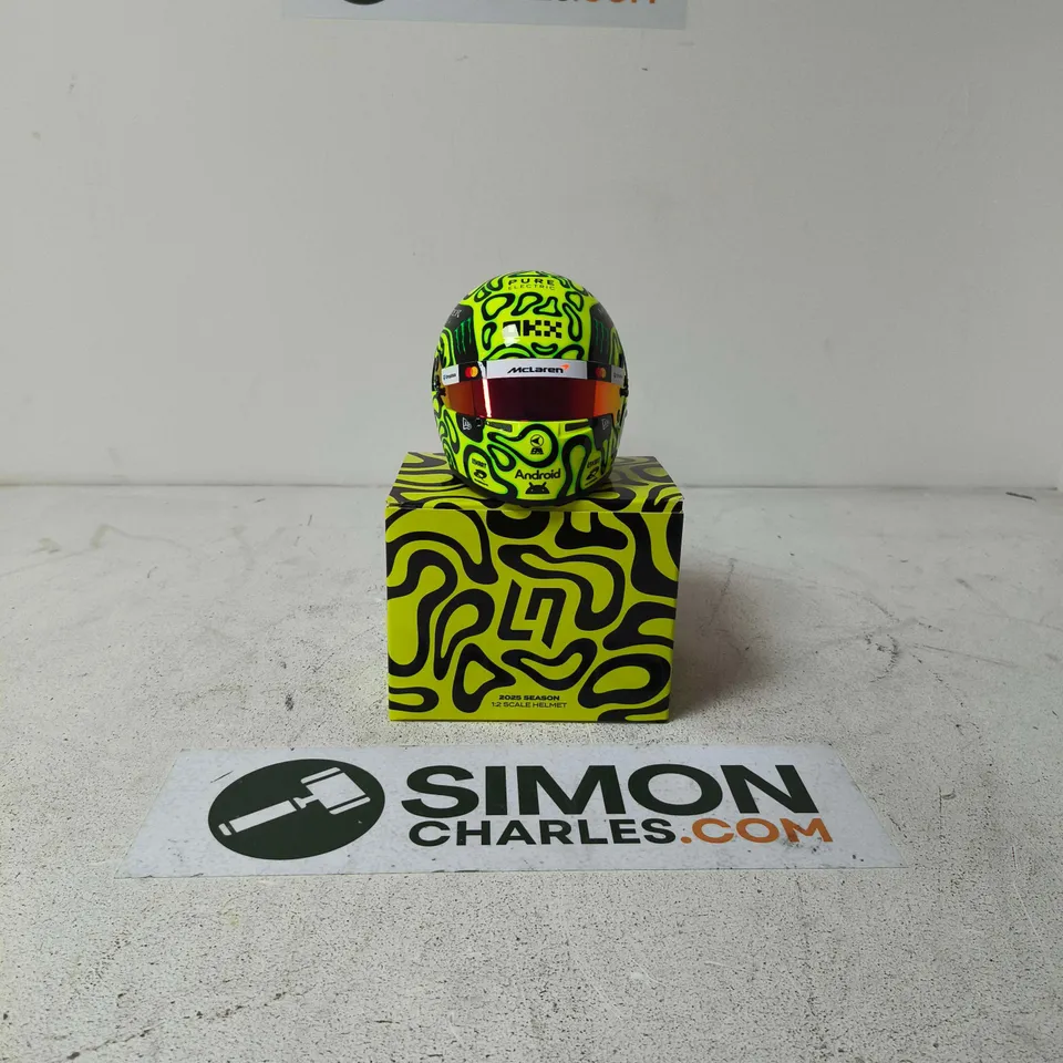 BELL MCLAREN 1:2 SCALE HELMET – NEON YELLOW/BLACK (BOXED) - LANDO NORRIS 