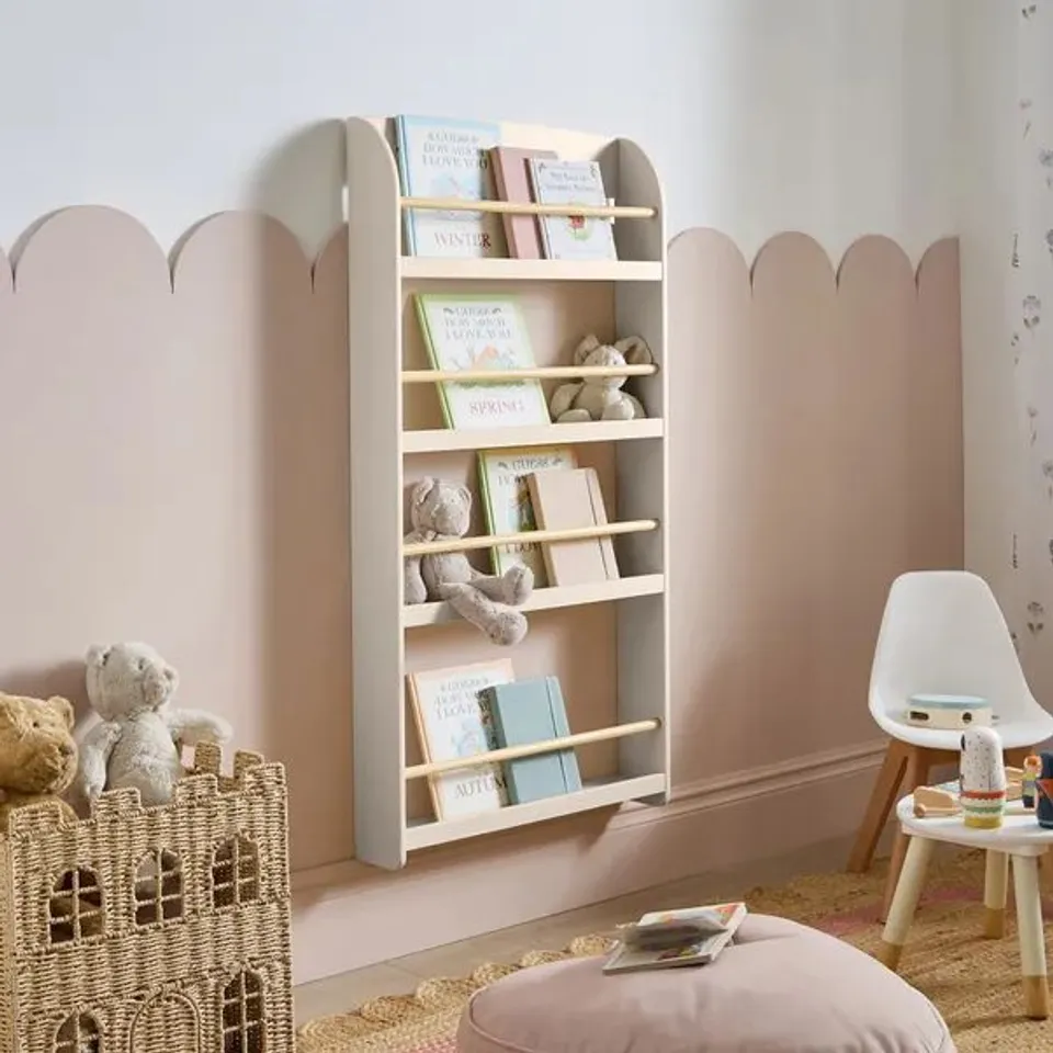 BOXED DUNELM HAILEE BOOKCASE - MUSHROOM (1 BOX)