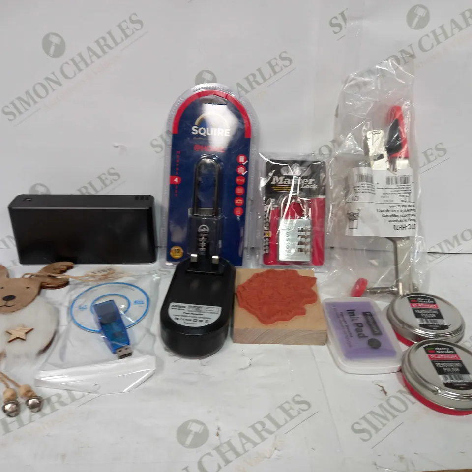 BOX TO CONTAIN APPROX 25 X ASSORTED HOUSEHOLD PRODUCTS, INCLUDES LOCKS, HOME IMPROVEMENT PRODUCTS ETC 