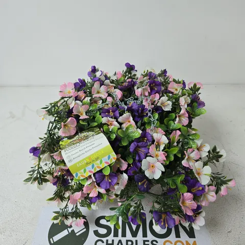 ARTIFICIAL FLORAL BALL ARRANGEMENT IN PINK, PURPLE AND WHITE – DECORATIVE HOME DÉCOR