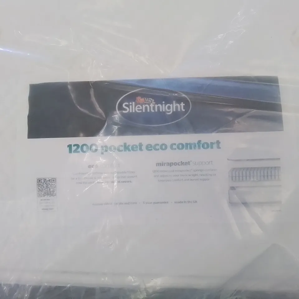 QUALITY BAGGED SILENTNIGHT 1200 POCKET ECO COMFORT 4'6" MATTRESS 