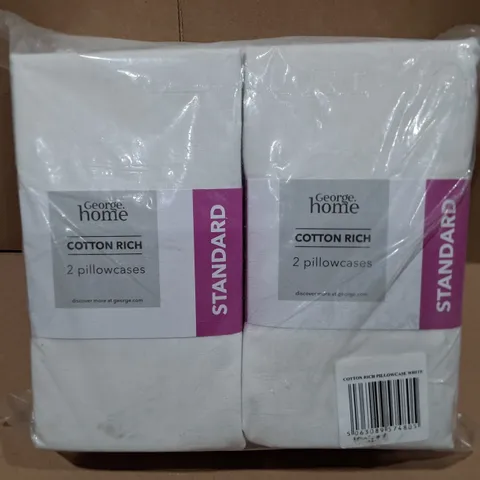 LOT OF 36 BRAND NEW COTTON RICH WHITE PILLOWCASE PAIRS