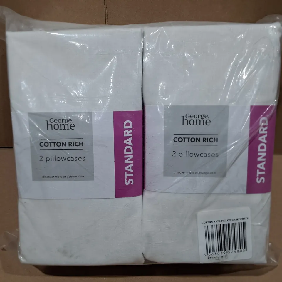 LOT OF 36 BRAND NEW COTTON RICH WHITE PILLOWCASE PAIRS