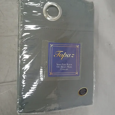 TOPAZ HOME EYELET CURTAINS IN GREY (66"X72")