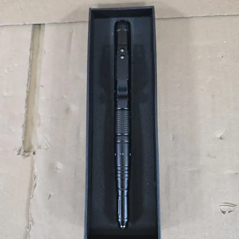 BLACK TACTICAL & SELF DEFENSE PEN WITH CLIP – BOXED