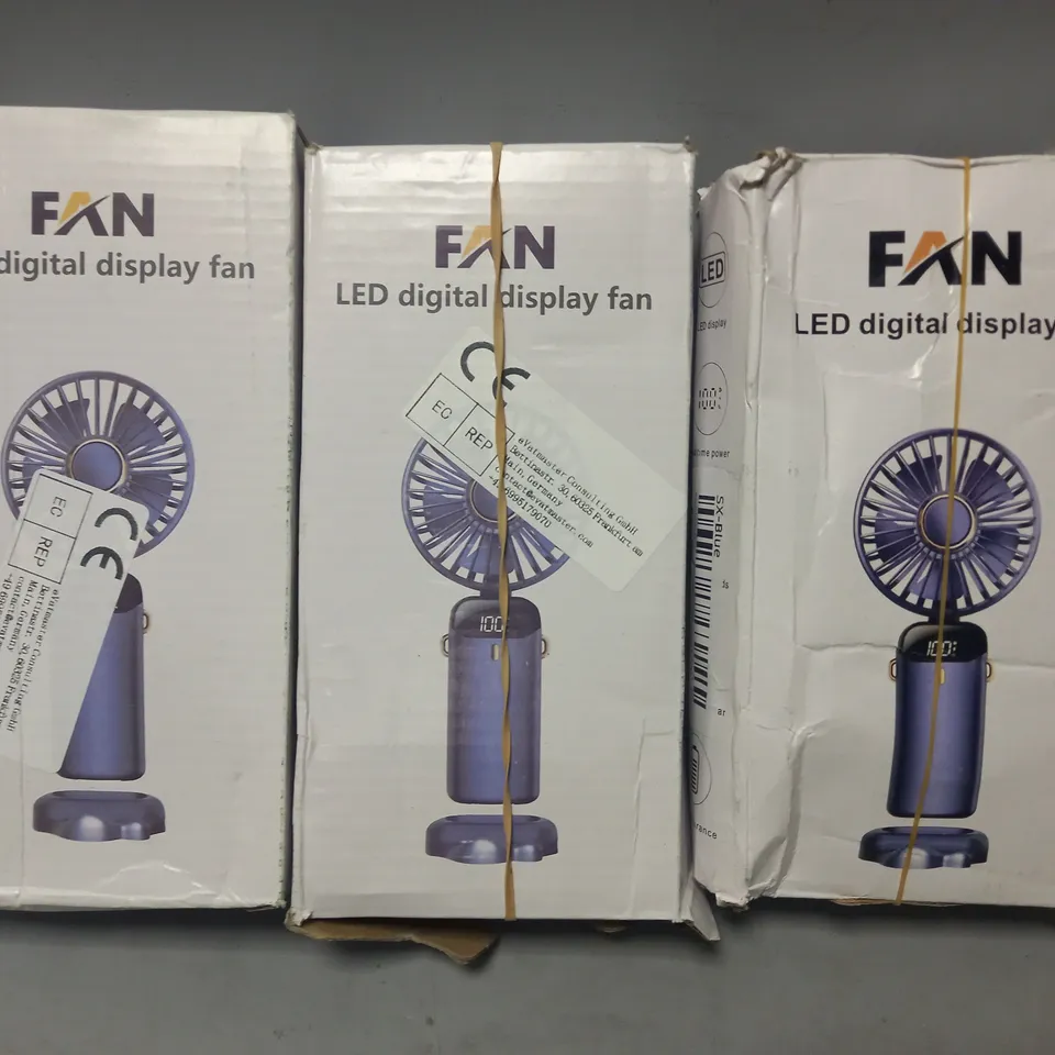 APPROXIMATELY 10 ASSORTED LED DIGITAL DISPLAY FANS