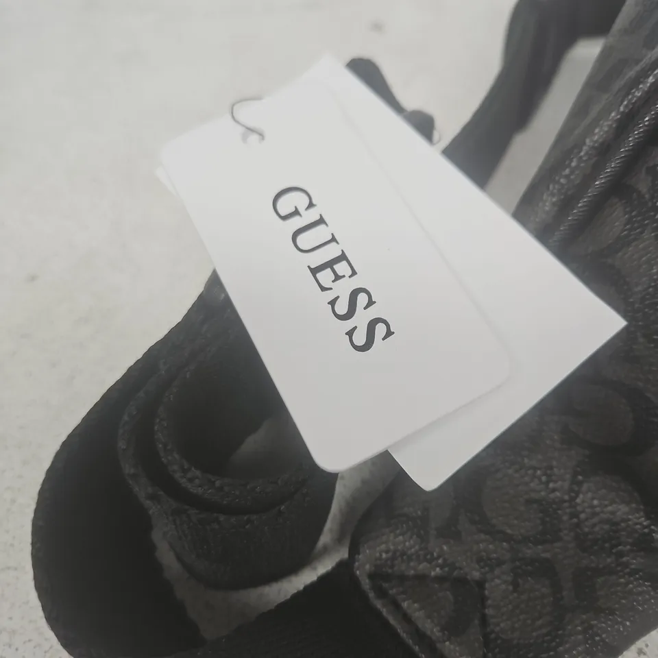 GUESS BLACK MONOGRAM CROSSBODY BAG WITH TAG
