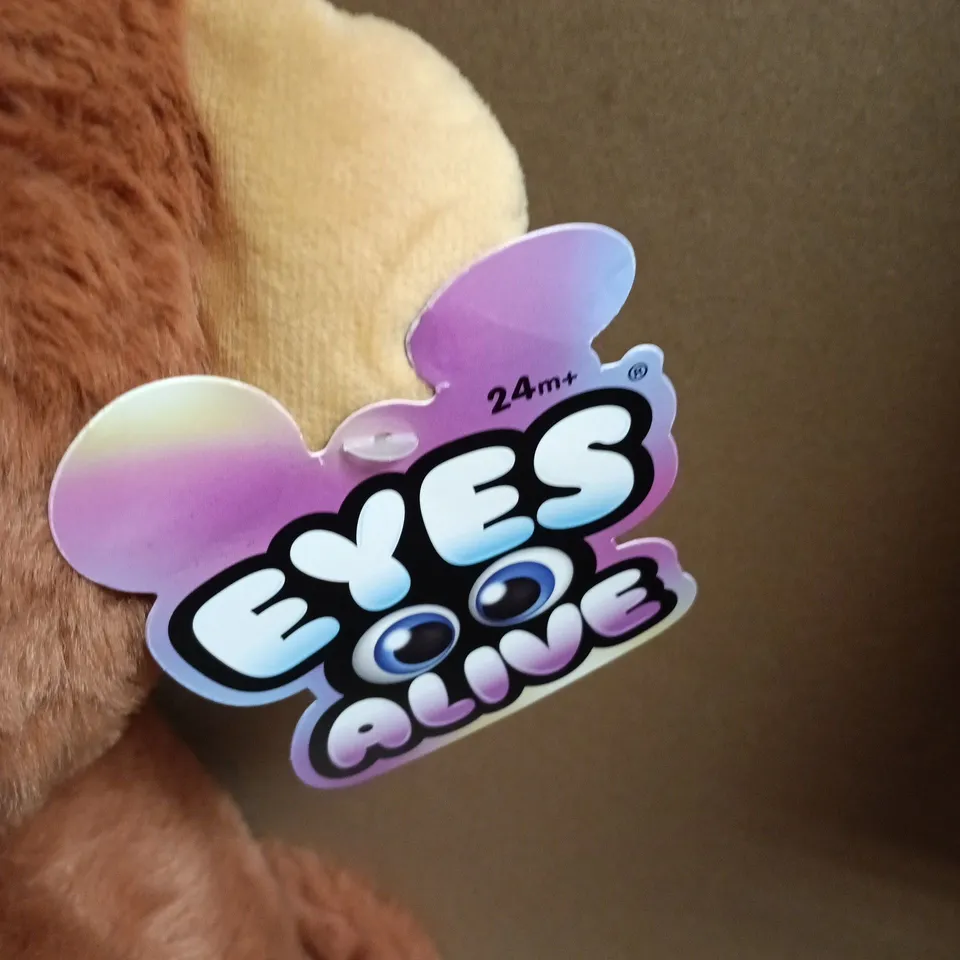 PLUSH MONKEY TOY WITH BLUE EYES – EYES ALIVE 