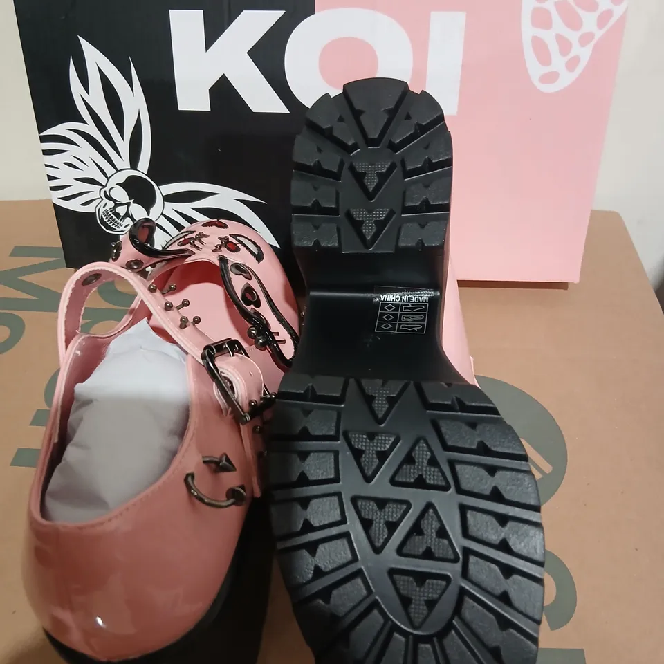 KOI PINK BUNNY EDITION PLATFORM MARY-JANE BOOTS – UK4