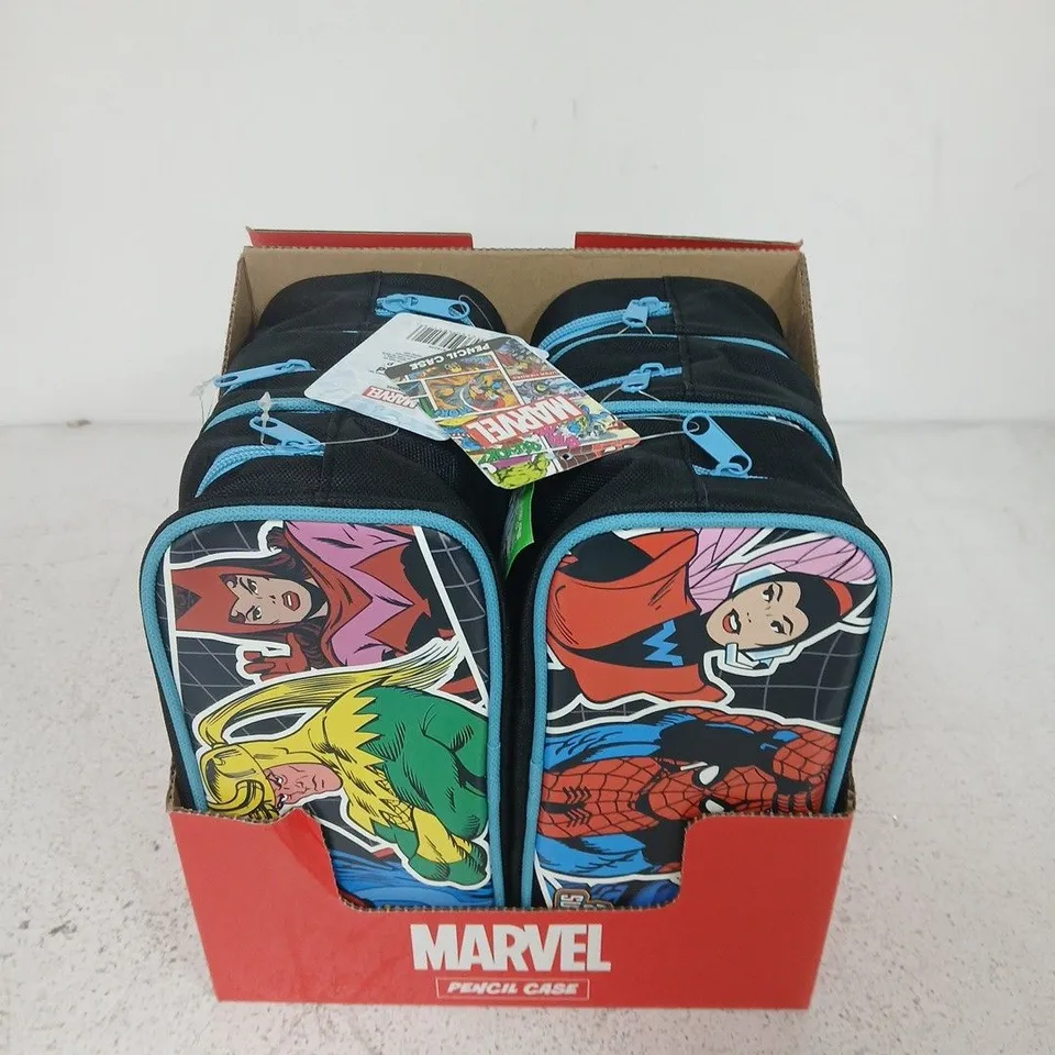 6 X ASSORTED MARVEL PENCIL CASES