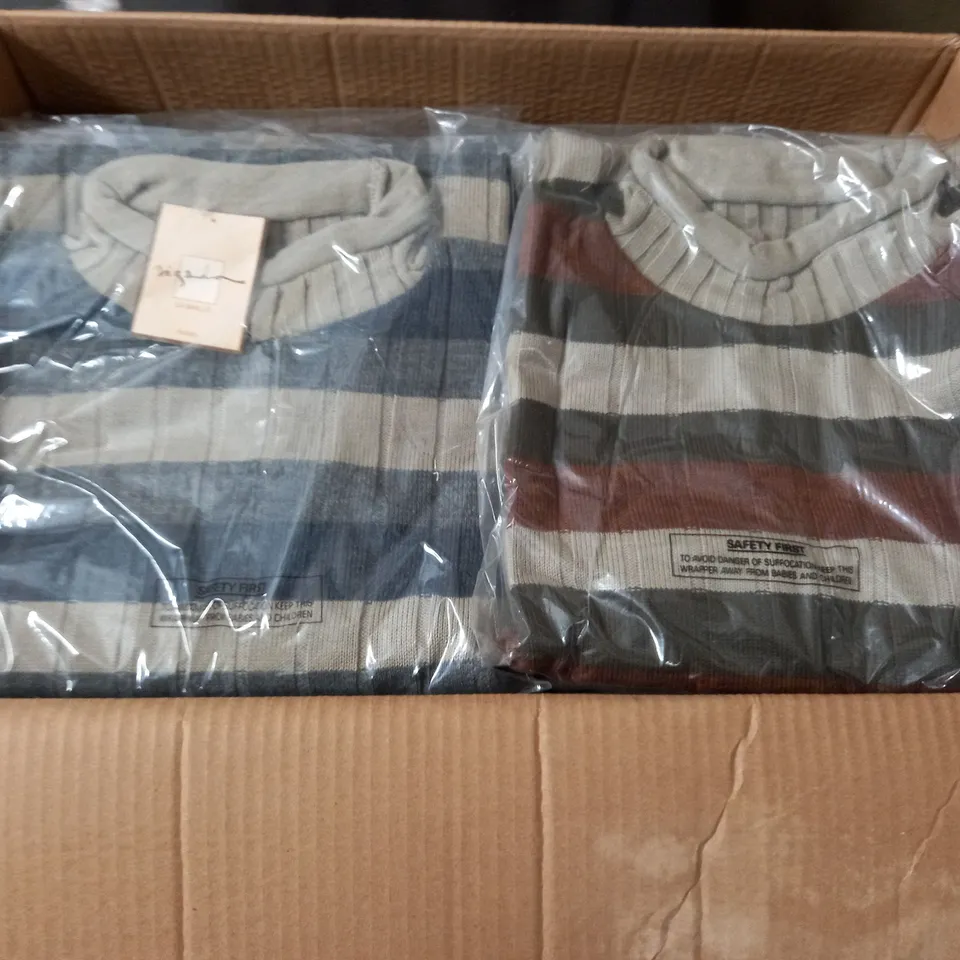 LOT OF 24 AS NEW HIGH NECK KNIT JUMPERS - SIZE UNSPECIFIED