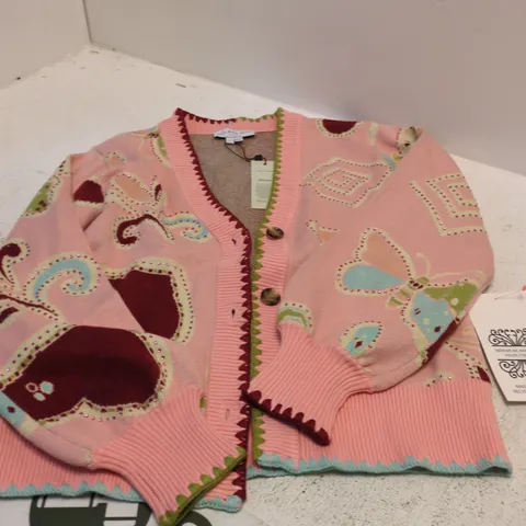 NEVER FULLY DRESSED PINK CARDIGAN, WOMEN'S SIZE S – MADE IN CHINA