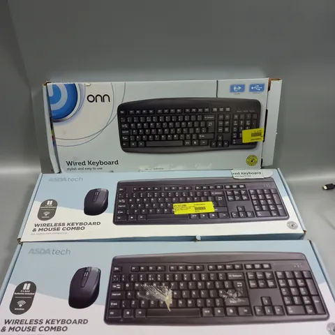 3 X BOXED ASSORTED KEYBOARD & MOUSE SETS