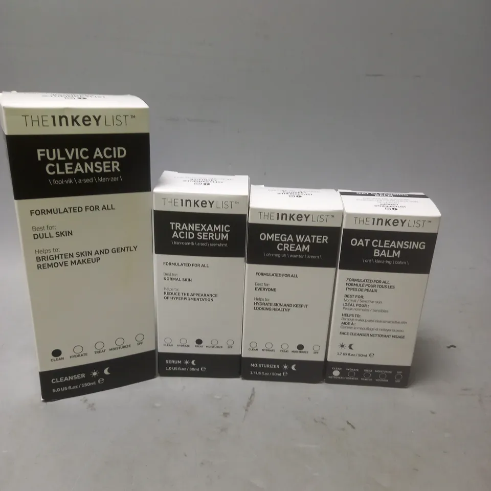 THE INKEY LIST SKIN CARE SET TO INCLUDE MOISTURISER 50ML, SERUM 30ML AND CLEANSER 150ML