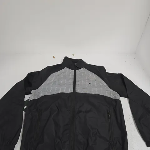 D-ROCK MEN'S CUT & SEW JACKET - BLACK/CHECK, UK SIZE SMALL (S)