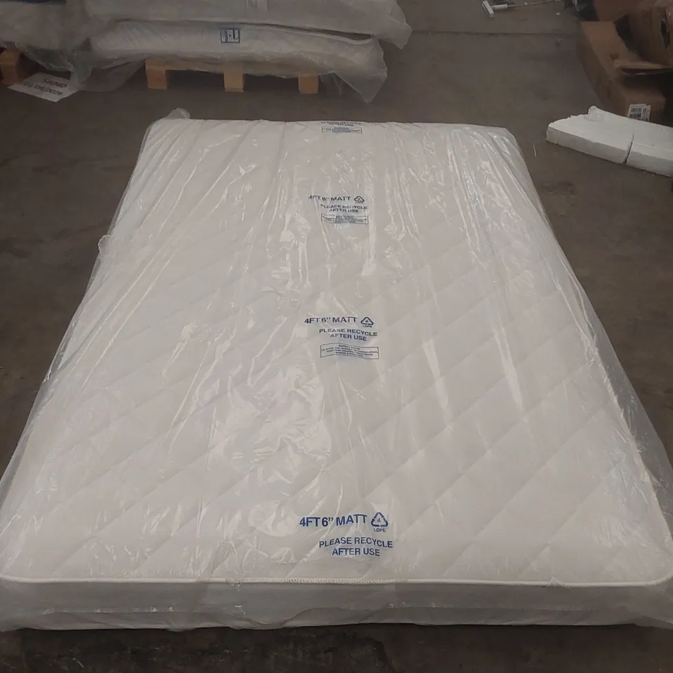 QUALITY BAGGED DOUBLE 135cm AIRSPRUNG LUXURY QUILTED MEDIUM MATTRESS