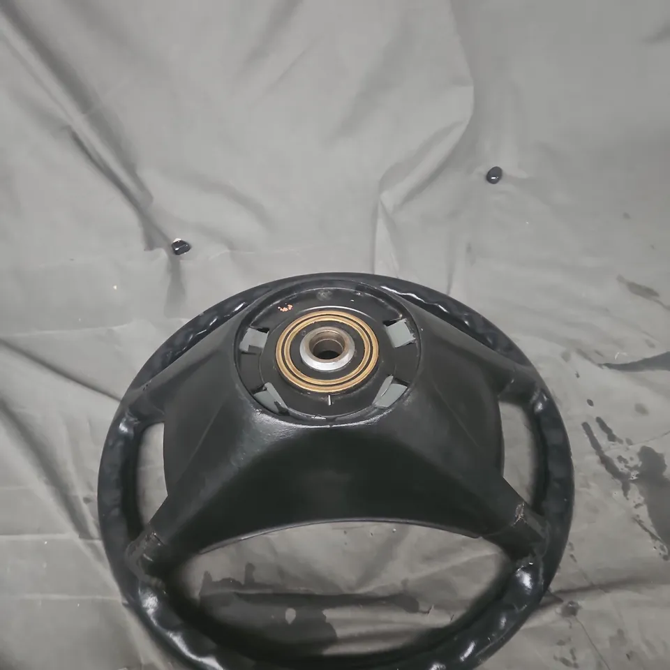 BLACK CAR STEERING WHEEL 
