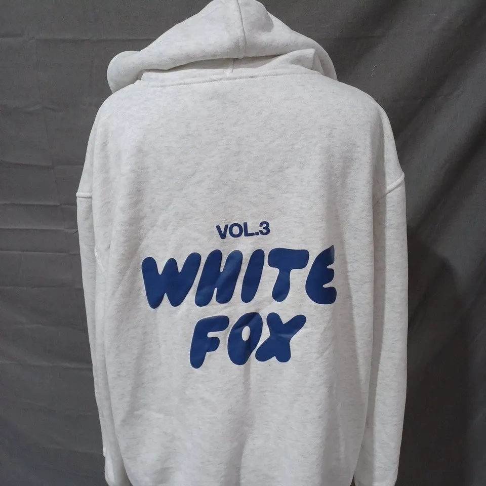 WHITE FOX VOL.3 GREY HOODIE SIZE XS/S